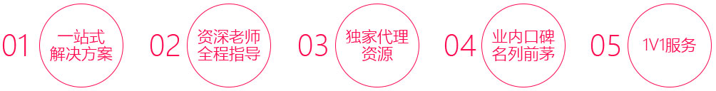 一站式解決方案,資深老師全程指導(dǎo),代理資源,業(yè)內(nèi)口碑名列前茅,1V1服務(wù)
